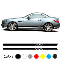 2ชิ้นรถประตูด้านข้างลายกีฬาร่างกายสติ๊กเกอร์ไวนิลรูปลอกสำหรับ Benz SLK คลาส R170 R171 R172 SLK55 AMG SLK200 250 300 350