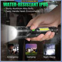 COB Strong Focus Flashlight 7 Function Magnet Portable USB Flashlight Dimmable Light