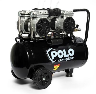 ปั๊มลม POLOรุ่น FAST 28-50 กำลังมอเตอร์ 1390 วัตต์ 2 มอเตอร์ ถัง 50 ลิตร มอเตอร์รอบเร็ว 2800 รอบ/นาที แรงลม 8 บาร์