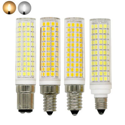 E11 E12 E14หรี่แสงได้ไฟ LED มินิ136 LEDs เซรามิกข้าวโพดหลอดไฟ15วัตต์แทนที่150วัตต์หลอดฮาโลเจน220โวลต์สำหรับบ้านโคมระย้า