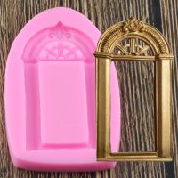 3D Sugar Craft Door Silicone Mold Polymer Clay Molds Cake Decorating Tools Kitchen Baking Chocolate Fondant Candy Moulds Bread  Cake Cookie Accessorie