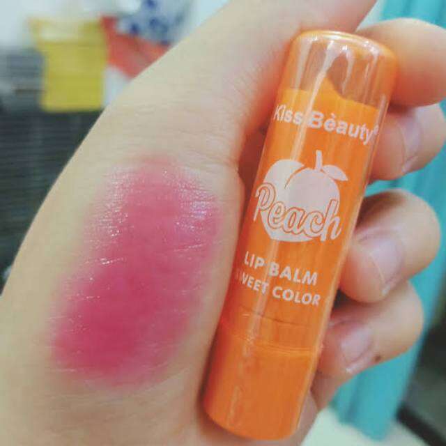 Lip Balm Kiss Beauty Peach Lipbalm Sweet Color Lazada Indonesia