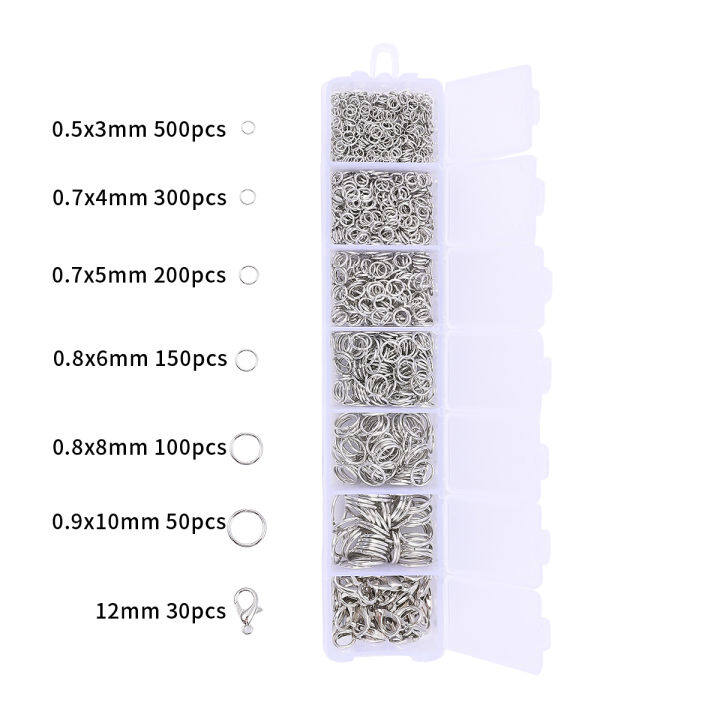 1ชุด3-4-5-6-8-10มม-ตะขอก้ามปูอัลลอยเปิดแหวนกระโดดชุดผสมสำหรับdiyเครื่องประดับผลการค้นหาอุปกรณ์เสริม