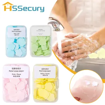 100pcs/box Soap Paper Disposable Bath Hand Washing Travel Foaming