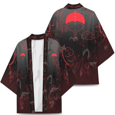 [Cos imitation] Akatsuki Uzumaki Itachi Red Cloud Kimono เสื้อ Haori Yukata พิมพ์คอสเพลย์เครื่องแต่งกายคริสต์มาส Carnival Pu 39; Er เทศกาลของขวัญ