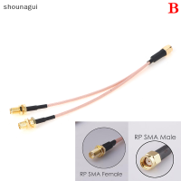 shounagui SMA ถึง2X SMA MALE FEMALE Y Type Splitter combiner JUMPER CABLE pigtail