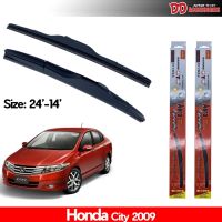 ที่ปัดน้ำฝน ใบปัดน้ำฝน ซิลิโคน ตรงรุ่น Honda City 2009 ไซส์ 24-14 ยี่ห้อ Diamond กล่องแดง