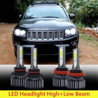 หลอดไฟหน้า LED สูงต่ํา สําหรับ Jeep Compass 2014-2018 4X รับประกัน 12 เดือน