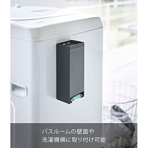 เกลือขัดผิวอาบน้ำแม่เหล็ก-yamazaki-stocker-สีดำประมาณหอคอย-w10xd7-7xh24-2cm-เกลือขัดผิวทึบเคสใส่ของ5749ข้างห้องน้ำล้างเครื่องจักร