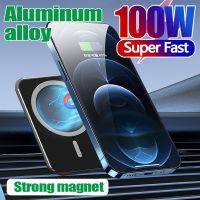 100W Car Magnetic Wireless Charger for iPhone 13 12 14 Max Wireless Charging Car Charger Phone Holder for Tesla HYUNDAI CITROEN