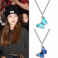 ( cr)LISA สร้อยคอ สร้อยข้อมือโซ่จี้ เเต่งจี้ผีเสื้อสไตล์เกาหลี jewlery