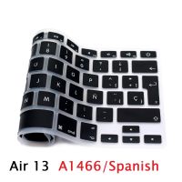 【Xiaohongs keyboard film 】  นุ่มสำหรับ Macbook Air 13 A1466สหภาพยุโรปสหรัฐอเมริกาสเปนแป้นพิมพ์ปกซิลิคอนสำหรับ Macbook Air 13 A1466สเปนแป้นพิมพ์ป้องกันผิว