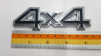 Logo 4X4 งานอลูมิเนียม 10.5 cm ขอบเงิน สีดำ