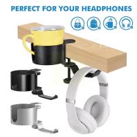 【Undine earphone】Universal Pc Gaming Headphone Hook Holder Hanger Mount Earphones Stand Bracket Clamp Adjustable Under Desk Swivel Arm Heads H3u3