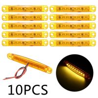 10ชิ้น150มม12V 9 Led สีเหลืองอำพันรถข้างรถบรรทุกรถไฟท้ายรถพ่วงด้านหลังตัวบ่งชี้เครื่องหมายสัญญาณไฟเครื่องประดับ Diy