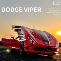 1:32 Dodge ไวเปอ ACR SRT อัลลอยรถสปอร์ตรุ่นไดคาสท์และของเล่นโมเดลรถโลหะจำลองเสียงและแสงของเล่นเด็กของขวัญ