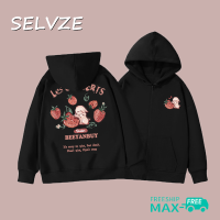 SELVZE คาร์ดิแกนขนาดใหญ่ซิปเสื้อแขนยาวลายตัวการ์ตูนน่ารักสำหรับผู้หญิงฉบับภาษาเกาหลี