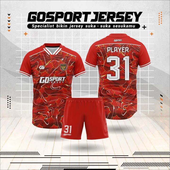 Jersey Futsal Full Printing Custom Nama Dan Logo Kaos Futsal Setelan Satuan Bebas Pilih Warna