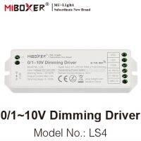 Mier LS4 0-10V 1-10V 10V PWM Dimming Driver Push ปุ่ม Dimming LED Controller DC12-24V 2.4G สมาร์ทโฟนไร้สาย APP ควบคุม