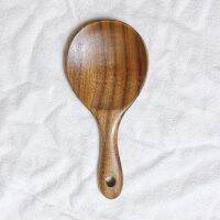 ▧☍ Hand sanding Thai Teak Natural Wood cutlery Rice Spoon Soup Spoon Cooking spoon Kitchen tools kitchen items