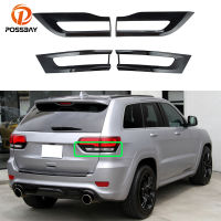 รถ Gloss สีดำด้านในด้านนอกไฟท้าย Bezel ไฟท้ายชุดสำหรับ Jeep Grand Cherokee 2014-2020จัดแต่งทรงผมภายนอก Parts