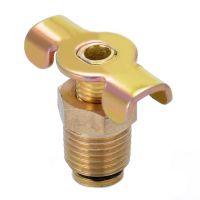 1pc Gold Tone Drain Valve 1/4 NPT Brass Air Compressor Tank Valve 30x24mm