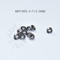 【CW】 MR74RS 4x7x2.5(mm) 10pieces free shipping bearing ABEC-5 Rubber Sealed Miniature MR74 chrome steel