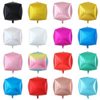 20pcs 24inch 3D Cube Foil Balloon Square Wedding Birthday Decorations Party Supplies Multicolor Aluminum film Air Balloon Globos