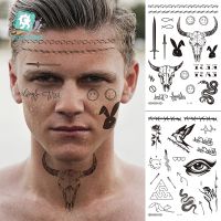 hot【DT】 Rocooart Malone Face Tatoo Sticker Temporary Men Hand Neck Fake Taty Makeup