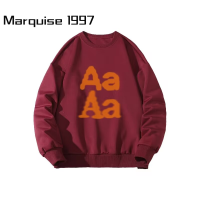 Marquise1997 เสื้อฮู้ด เสื้อแขนยาวอบอุ่น หลวมและสบาย ทันสมัย แฟชั่น สบายๆ ทันสมัย WWY23909VB 38Z230918