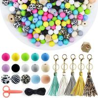 255Pcs Silicone Beads 12Mm 15Mm Loose Beads 12Mm 15Mm Silicone Loose Beads for Making 15 Colors Bead Bracelet Making Kit