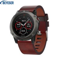 ✔♀ 26mm Smart classic Leather band For Garmin Fenix 5X 6X Watch Quick Release easy fit Strap For Garmin Fenix 3 Fenix 3 HR straps