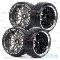 4pcs 1/10 Drift Car Tires 26x64MM Plastic Wheel Rim Hard Tyre for HSP Tamiya HPI Kyosho 94123 XIS D3 D4 CS TT01 TT02 9016