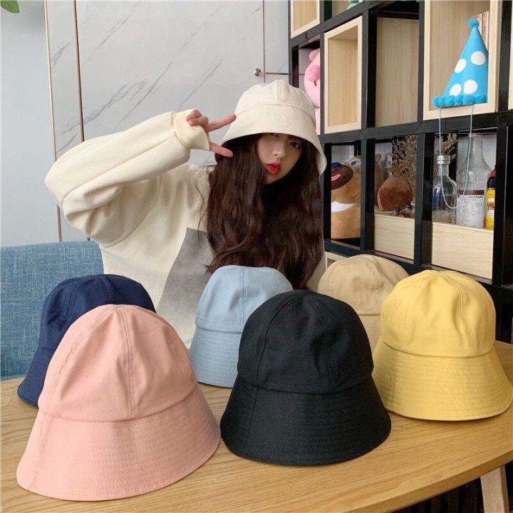 หมวกบักเก็ตเกาหลีสีพื้น