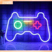 PUPU ไฟกลางคืนแขวนสัญญาณไฟ LED ปากการูปหัวใจ Gamepad สีน้ำเงินสีชมพู