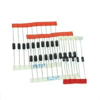 200PCS Rectifier Diode Sample Pack ABS Rectifier Diode Sample Pack 14 Kinds 1N5404 RL207 FR207 FR107 UF4007 Assort