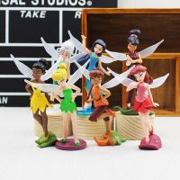 7 Buah Boneka Figur Peri Tinkerbell Dekorasi Kue Koleksi โมเดล Figur Aksi Anak Perempuan Peri Tinker