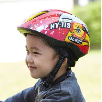 ✺Elise หมวกจักรยานเด็ก หมวกกันน็อคเด็ก Red NY - สีแดง❄