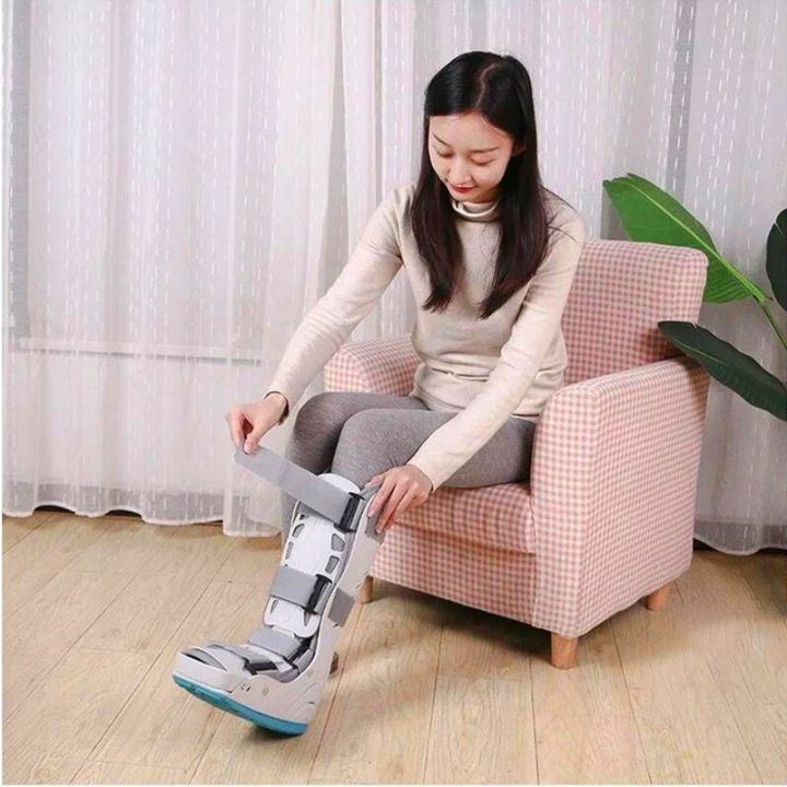 เฝือกข้อเท้าแบบยาว-ปรับระดับด้วยถุงลม-เหมาะสำหรับรองเท้าขนาด-40-43-ถอดซักได้-air-bag-walking-boots-boot-rupture-of-achilles-tendon-rehabilitation-อุปกรณ์พยุงข้อเท้าแพลง
