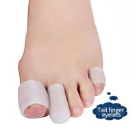 ✶ 1pair Corn Toe Covers White Silicone Relief Pain Protector Gel Toe Brace Hammer Correction Finger Bunion X3E7