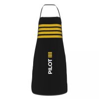 Pilot Captain Stripes Apron Kitchen Chef Cooking Baking Bib Women Men Aviation Airplane Aviator Tablier Cuisine for Gardening