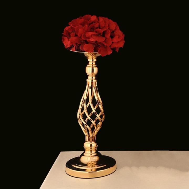 เชิงเทียนเชิงเทียนเหล็กสีทองขนาด40ซม-เชิงเทียนแจกันดอกไม้โต๊ะกลางของตกแต่งงานแต่งงานที่แขวนดอกไม้ตกแต่งเค้กงานอีเว้นท์