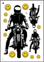 Sticker สติ๊กเกอร์ รูป moto bike 01 ขนาด A4