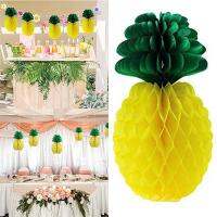 SRONTT ฮาวายฤดูร้อน Fiesta Pineapple Honeycomb Garland ตกแต่งงานเลี้ยงวันเกิด