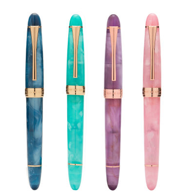 Kaigelu 356 Resin Fountain Pen EFFM Nib with Golden Clip Beautiful Colours Writing Gift Ink Pen for Office Business Home