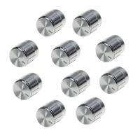 10pcs Silver 6mm Shaft Hole Amplifier Knob for Rotary Encoder Potentiometer Knobs