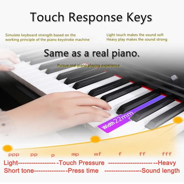 High quality Intelligent electric piano 88 keys, Bluetooth Portable