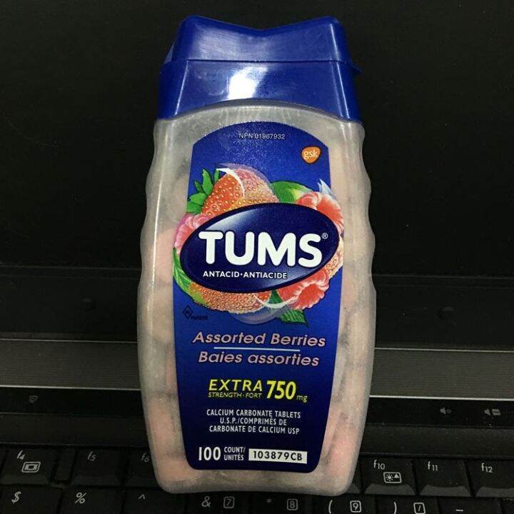 Canadian original TUMS antigastric acid chewable calcium tablets 750