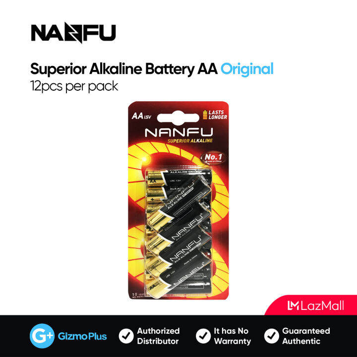 Nanfu Superior Alkaline Battery AA 12 pcs per pack | Lazada PH