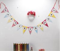 Girls Party Bunting 1 Banner Flags Per Bunting Length 2.5m Party Favors kids boy Mickey Happy Birthday Decoration party supplies Banners Streamers Con